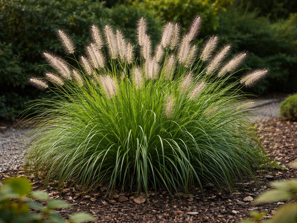 Volwassen heracles gras in volle bloei met zichtbare pluimen en boogvormige bladeren in een Nederlandse tuin.